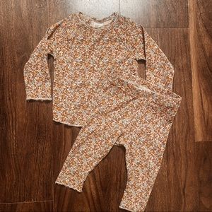 H&M Floral long sleeve top and pants set